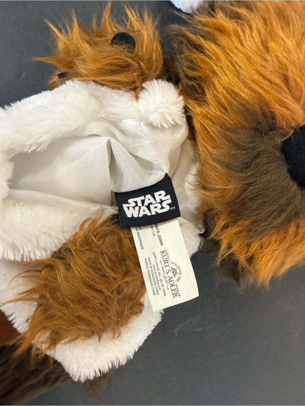 Star Wars Chewbacca Head Christmas Stocking Kurt Adler Disney EUC - Picture 5 of 8